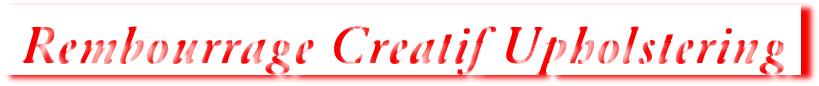 rembourrage upholstering 
                 creatif logo