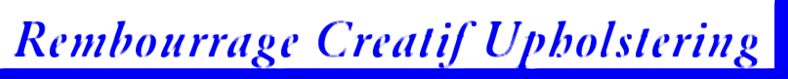 rembourrage upholstering 
                 creatif logo